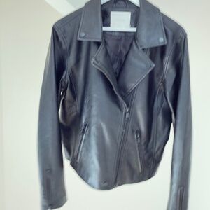 Anthropologie - Black Faux/Vegan Leather Moto Jacket